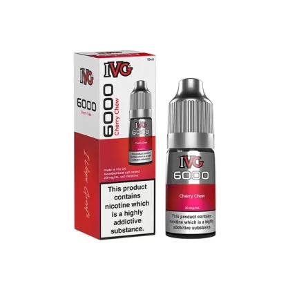 IVG 6000 Cherry Chew E Liquid 10ml - Nicotine Strength#20mg>10mg (AA4C45)