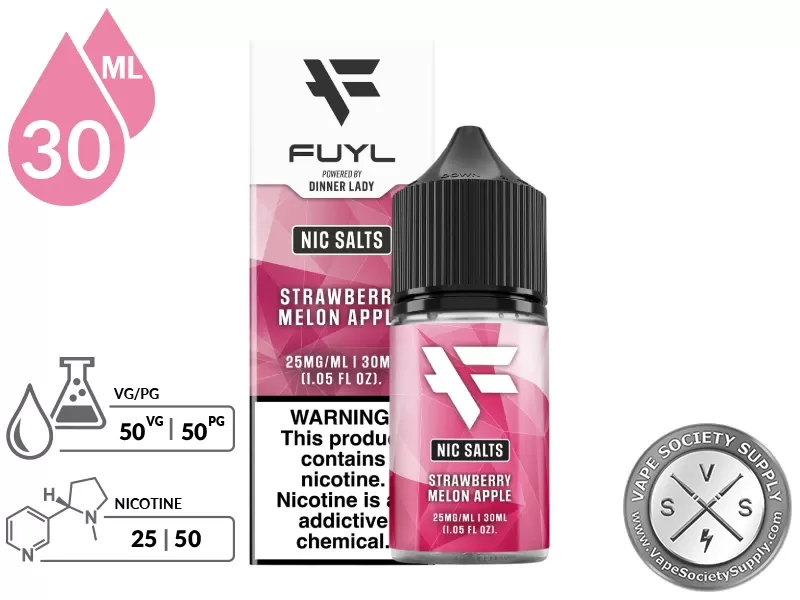 Strawberry Melon Apple FUYL By Dinner Lady Salt 30ml - Image 2