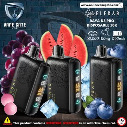 ELF Bar Raya D3 Pro Disposable Pod Device (30K Puffs) - Grape Bubblegum / 50 mg