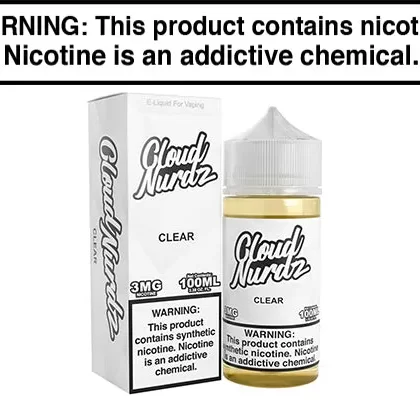 CLEAR BY CLOUD NURDZ 100ML - Vapejuice