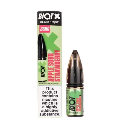 Apple Sour Strawberry Nic Salt E-Liquid by Riot X - Vapesuperstore Co