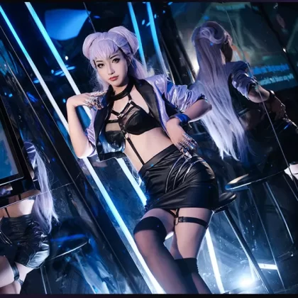 K/DA Agony's Embrace Evelynn Cosplay Costume - Seductive Pop Star Diva Outfit