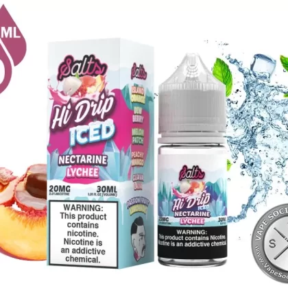 Nectarine Lychee ICED HI DRIP SALT 30ml