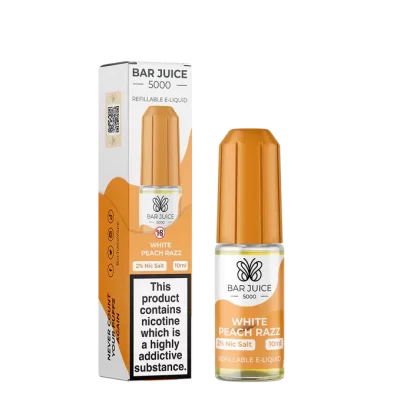 White Peach Razz Nic Salt E Liquid by Bar Juice
