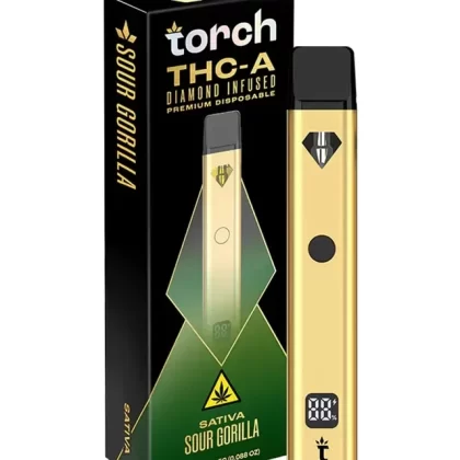 Torch 2.5g THCA Diamond Infused Vape – Sour Gorilla