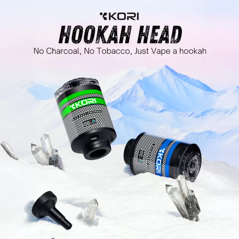 KORI “Hookah Head” 100K 2-in-1 Disposable E-Hookah -100,000 Puff - Double Apple