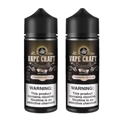 Vape Craft Strawberry Ice Cream 2 Bottle Bundle - 240mL (2x120mL); Vape Product, Vape Product
