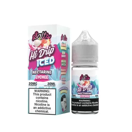 Hi Drip Salts Iced Nectarine Lychee 30ml E-Juice - Eliquidsupply