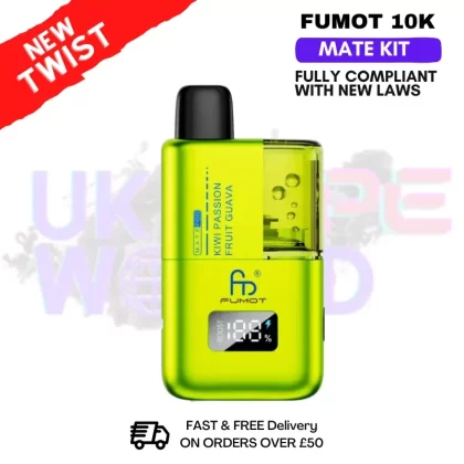 Kiwi Passionfruit Guava Fumot Mate 10K Puff Prefilled Pod Kit