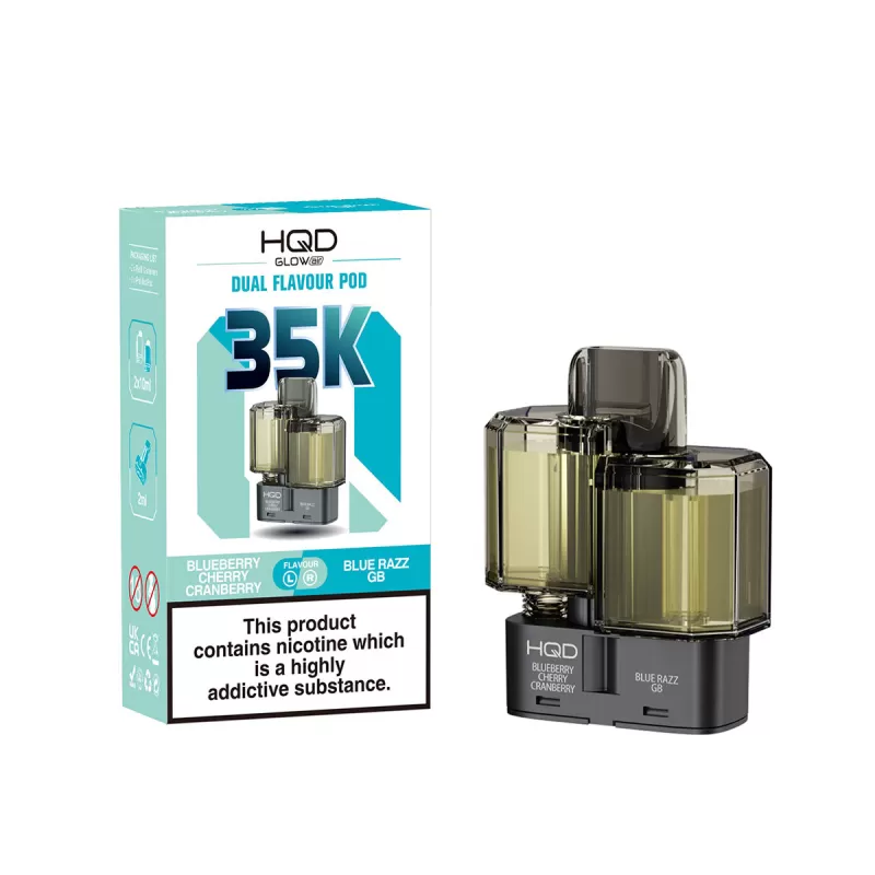 HQD Glow Air 35K Prefilled Pods - Fresh Mint / Lemon Lime - Image 3