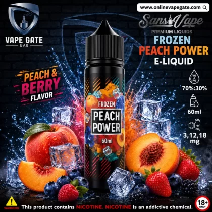 Frozen Peach Power E-Liquid - Sam Vapes - 12 mg / 60 ml