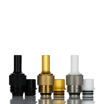 VaporDNA Knurled Integrated Fast Nut 510 Adapter and Drip Tip Set - Ultem