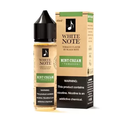 Sale $13.99 – Mint Cream Tobacco 60ml Vape Juice – White Note