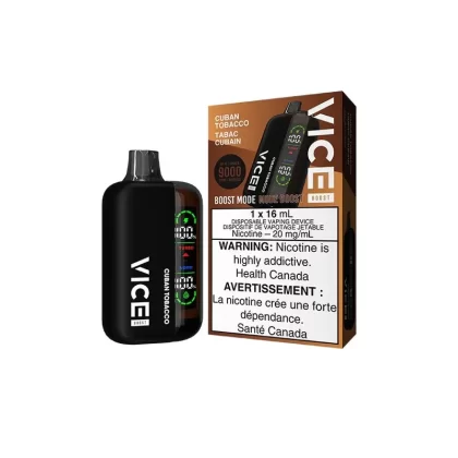 Vice Boost Disposable Vape – 9000 Puffs – Cuban Tobacco