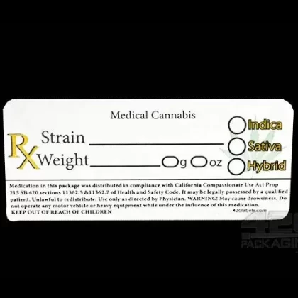 California Compliant Medical Labels