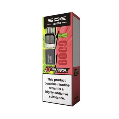 Sour Pineapple CL6000 Prefilled Pods by SKE Crystal (2ml + 10ml) - 20mg