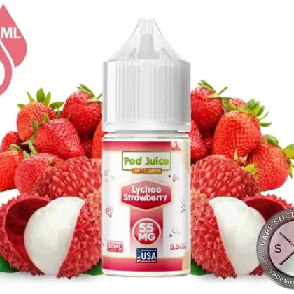 Lychee Strawberry Pod Juice Salt 30ml