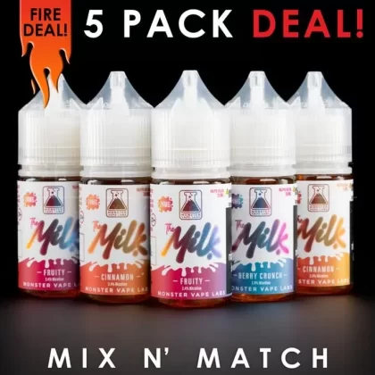 The Milk Nic Salt – Mix and Match (5 Pack) 150ml