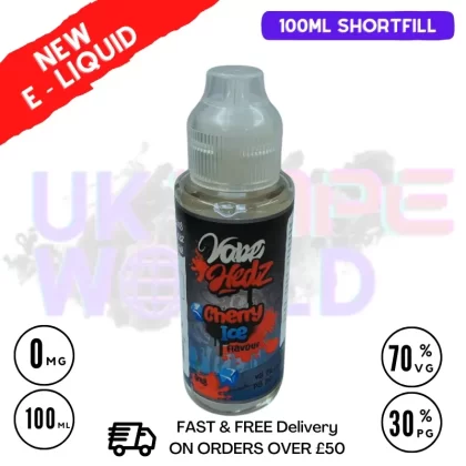 Cherry ICE Vape Hedz 100ml Shortfill Eliquid