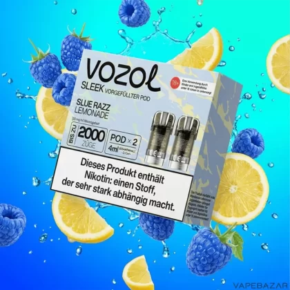 Vozol Sleek Pods – Blue Razz Lemonade