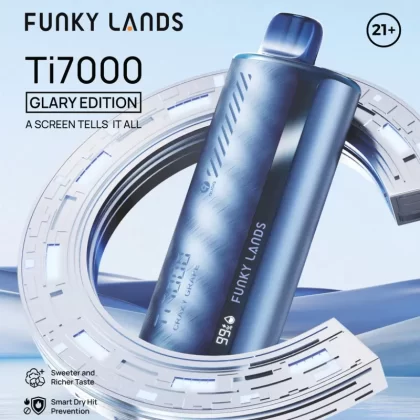 FUNKY LANDS Ti7000 “Glary Edition” Disposable Device – 7000 Puffs - Melon Mint