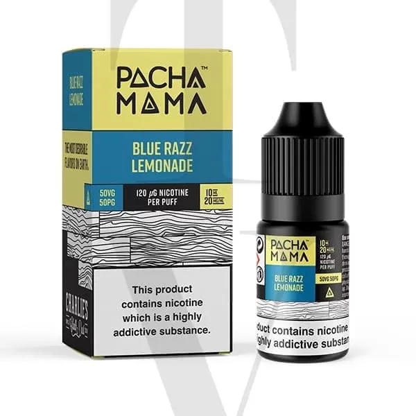 PACHA MAMA BLUE RAZZ LEMONADE NIC SALT E-LIQUID - Nicotine Strength#10MG (1%)>20MG (2%)