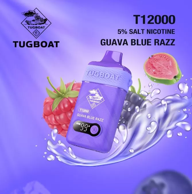 Tugboat T12000 Disposable Vape (12,000 Puffs) - 20 mg / Triple Berry Ice - Image 3