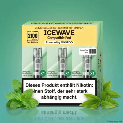 ICEWAVE Pod – Green Tea Mint – 3er Pack