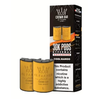Al Fakher 30k Hypermax Prefilled Pods Cool Mango - Strength#20mg (3CC299) (3CC299)