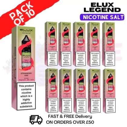 Strawberry Kiwi Elux Legend Nic Salt BOX OF 10