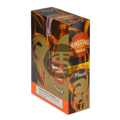Zig Zag Wraps Premium Peach 25 Packs of 2 - Vape Store