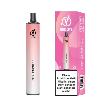 LINVO BAR LITE – Pink Lemonade - Linvo Bar Lite / Propylenglykol / pflanzliches Glycerin / Aromastoffe / Ethyl Maltol ( kann allergische Reaktionen hervorrufen) / Nikotin / 20mg/ml / 550 mAh / ca. 600