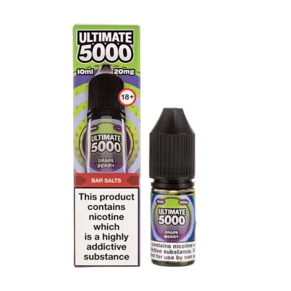 Grape Berry Nic Salt E-Liquid by Ultimate 5000 Bar Salt - 5mg
