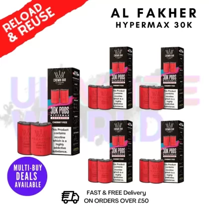 Cherry Fizz AL Fakher 30K Box Of 5 Replacement Pods