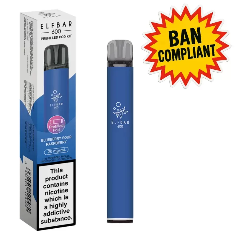Elf Bar 600 Prefilled Pod Kits – Ban Compliant (5pk or 10pk)
