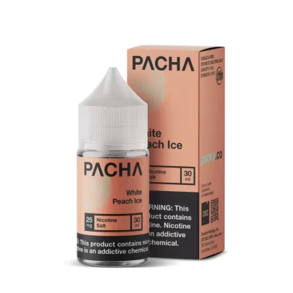 Pacha Salt White Peach Ice eJuice - Vape Product; Vape Product, Vape Product; Pachamama