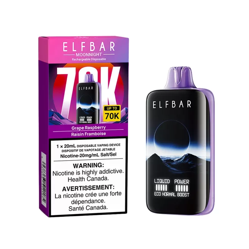 ELF BAR MOONNIGHT 70K – GRAPE RASPBERRY