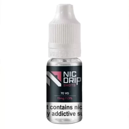 Nic Drip 15mg Vape Nicotine Shot 70VG | UK Shortfill