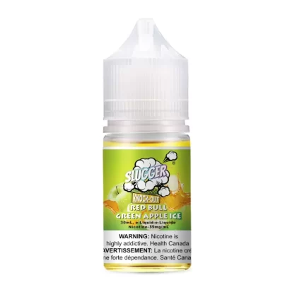 SLUGGER Knock Out Salt – Red Bull Green Apple Ice 30ml (20, 35, 50mg) - Vapebar Pk