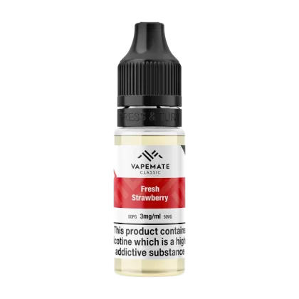 Vapemate Classic Fresh Strawberry 10ml - 3mg - Vape Product (ABAD8D)