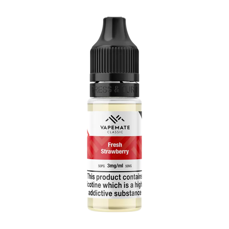 Vapemate Classic Fresh Strawberry 10ml - 3mg - Vape Product (ABAD8D)