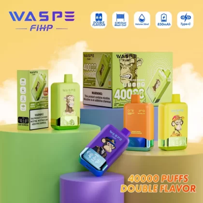 WASPE Double Flavor 40000 – 40K Puffs 0% 2% 5% Nicotine 36ml Disposable Vape - Flamevape