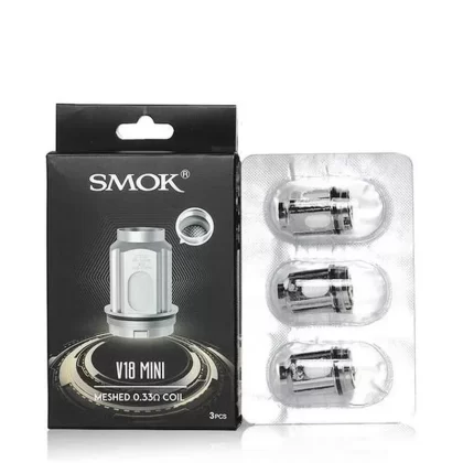 SMOK TFV18 Mini Replacement Coils - 0.15 ohm Dual TFV18 Mini Mesh Coils, 0.2 ohm TFV18 Mini Mesh Coils