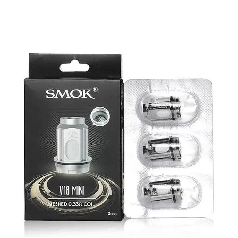 SMOK TFV18 Mini Replacement Coils - 0.15 ohm Dual TFV18 Mini Mesh Coils, 0.2 ohm TFV18 Mini Mesh Coils