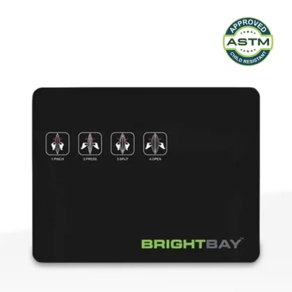 Child-Resistant | Bright Bay™ Black Mylar Exit Bags – Tear Notch | 8″ x 6″ – 28g – 250 Count