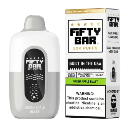 Frozen Apple (Green Apple Blast) Disposable Vape (20000 Puffs) by Fifty Bar 20K