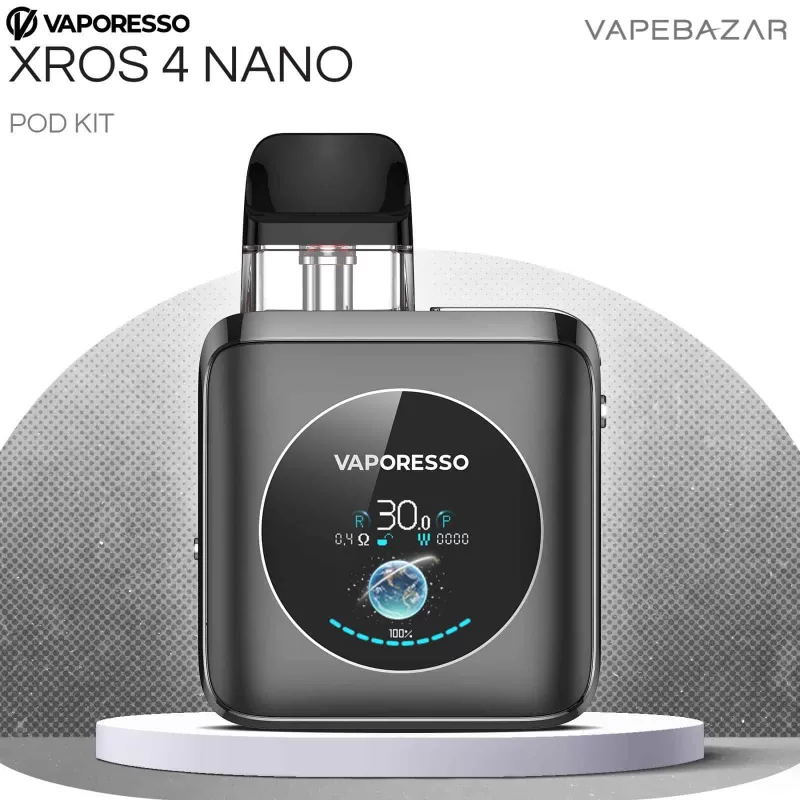 Vaporesso XROS 4 NANO – Graphite Black - Pod Kit; 1350 mAh (51DC84)