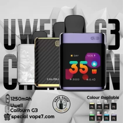 UWELL Caliburn G3 Pro Koko Pod System In UAE - Emerald Green, Light Silver