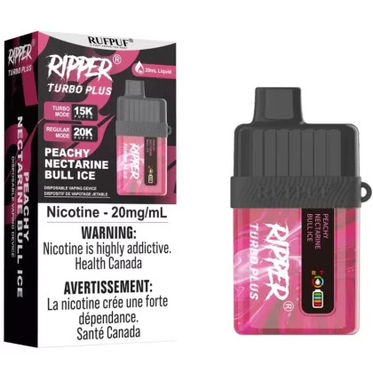 RIPPER TURBO PLUS Disposable Vape – Peachy Nectarine Bull Ice