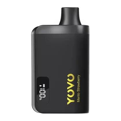 Mento Strawberry YOVO JB8000 Black Golden Edition - Nicotine#50mg~Size#Single>5 Pack (3A5FCA)